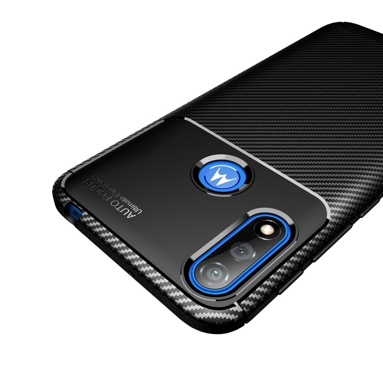 For Motorola Moto E7 Power Carbon Fiber Texture Shockproof TPU Case