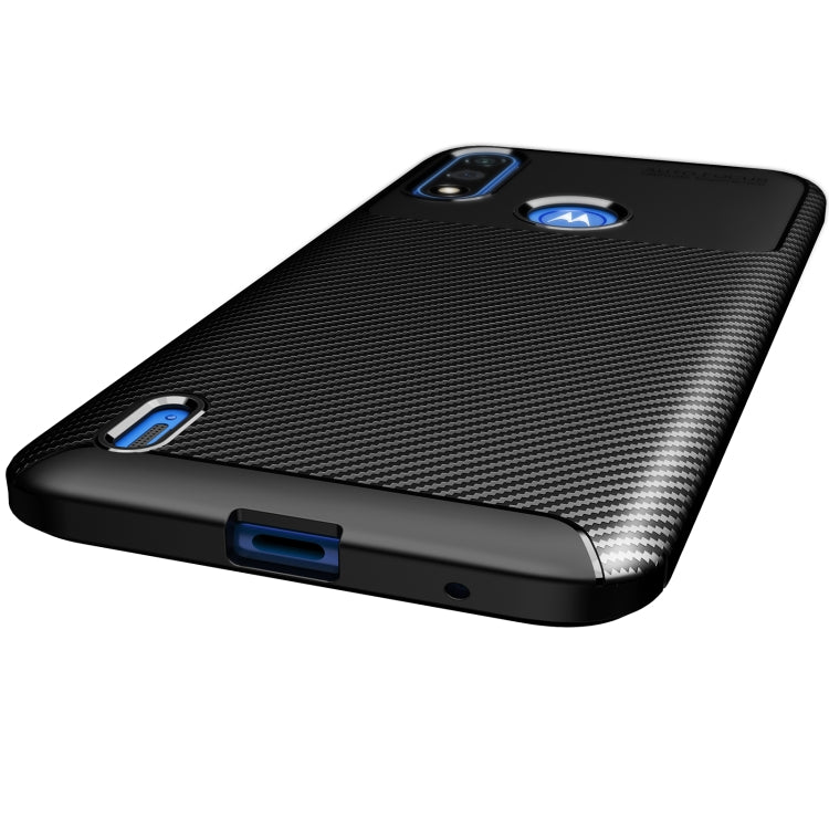 For Motorola Moto E7 Power Carbon Fiber Texture Shockproof TPU Case