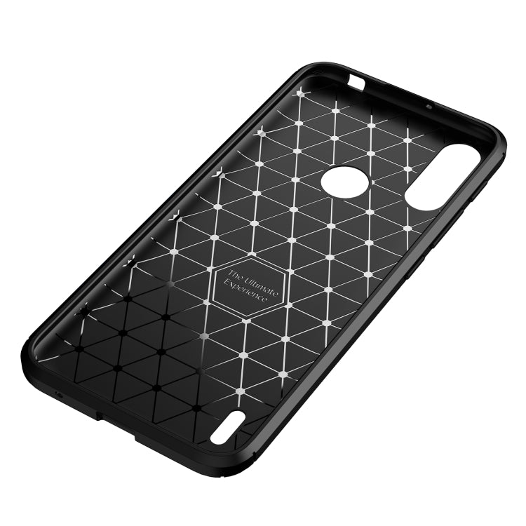 For Motorola Moto E7 Power Carbon Fiber Texture Shockproof TPU Case