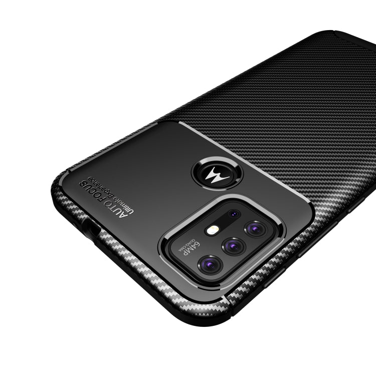 For Motorola Moto G30 / G10 / G10 Power / G20 Carbon Fiber Texture Shockproof TPU Case
