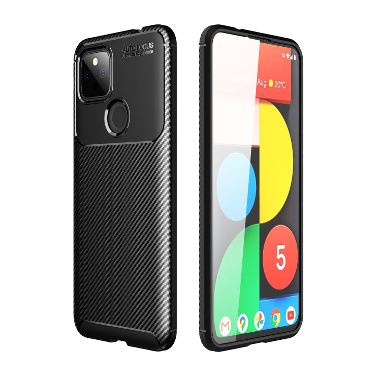 For Google Pixel 5a Carbon Fiber Texture Shockproof TPU Case