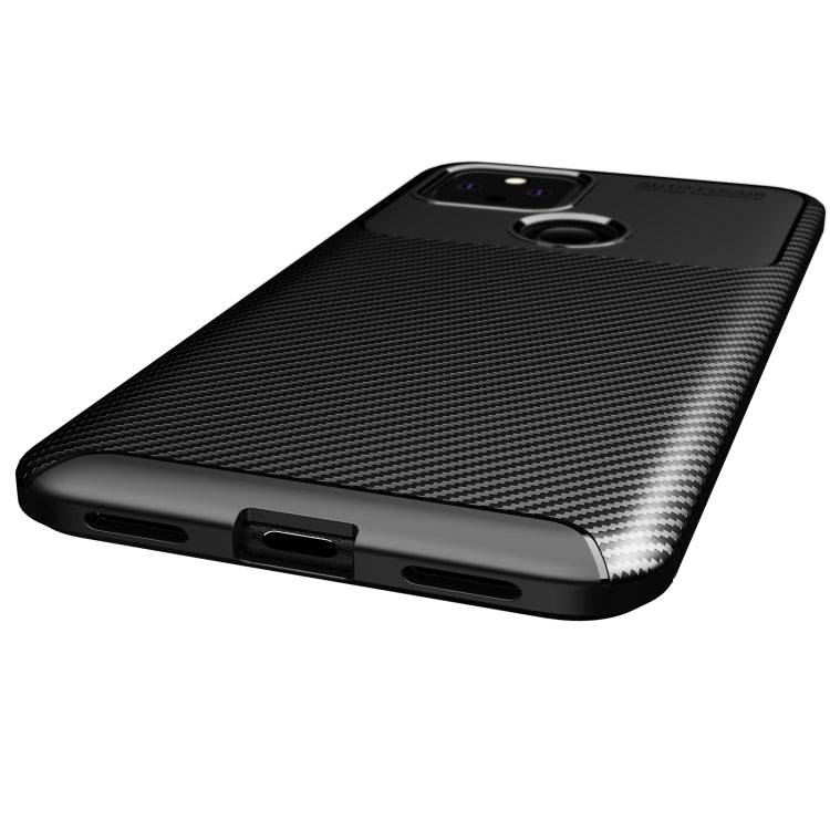 For Google Pixel 5a Carbon Fiber Texture Shockproof TPU Case