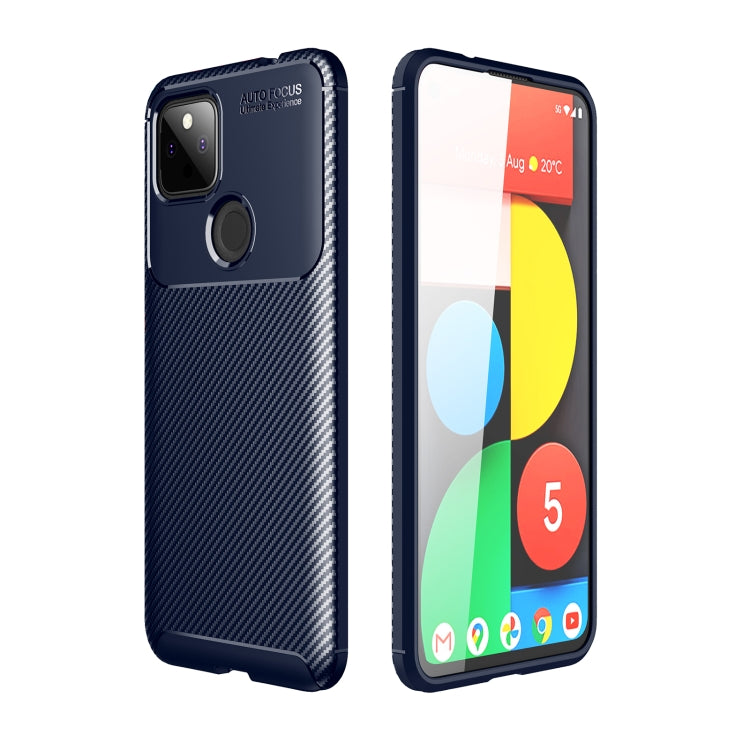 For Google Pixel 5a Carbon Fiber Texture Shockproof TPU Case
