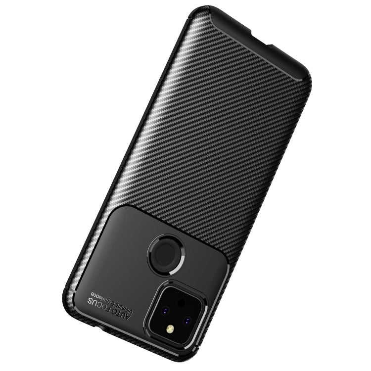 For Google Pixel 5a Carbon Fiber Texture Shockproof TPU Case