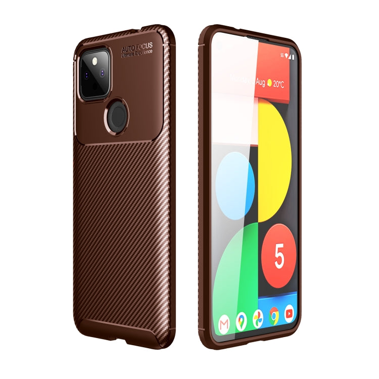 For Google Pixel 5a Carbon Fiber Texture Shockproof TPU Case