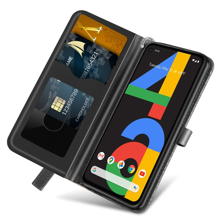 For Google Pixel 4a Life of Tree Embossing Pattern Horizontal Flip Leather Case with Holder & Card Slot & Wallet & Photo Frame & Lanyard