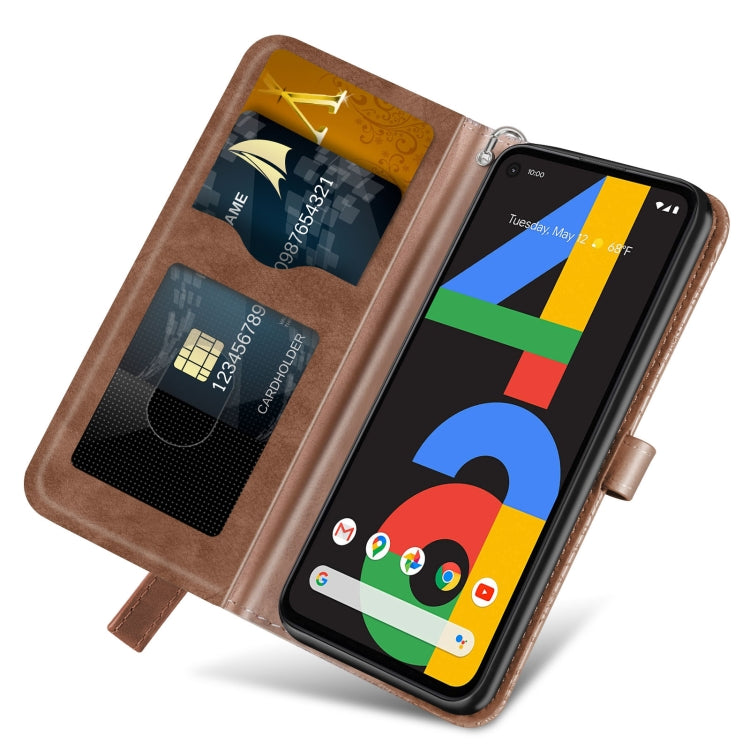 For Google Pixel 4a Life of Tree Embossing Pattern Horizontal Flip Leather Case with Holder & Card Slot & Wallet & Photo Frame & Lanyard