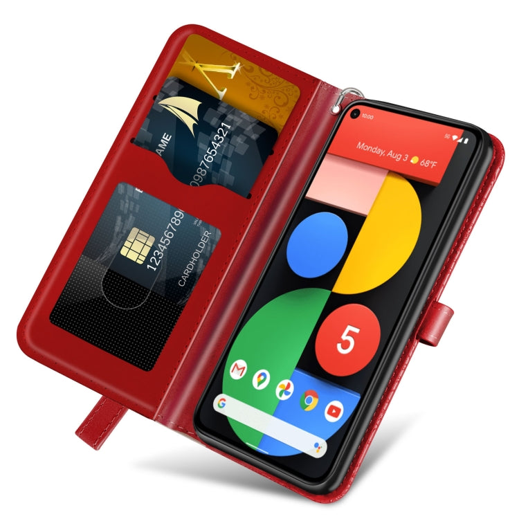 For Google Pixel 5 Life of Tree Embossing Pattern Horizontal Flip Leather Case with Holder & Card Slot & Wallet & Photo Frame & Lanyard