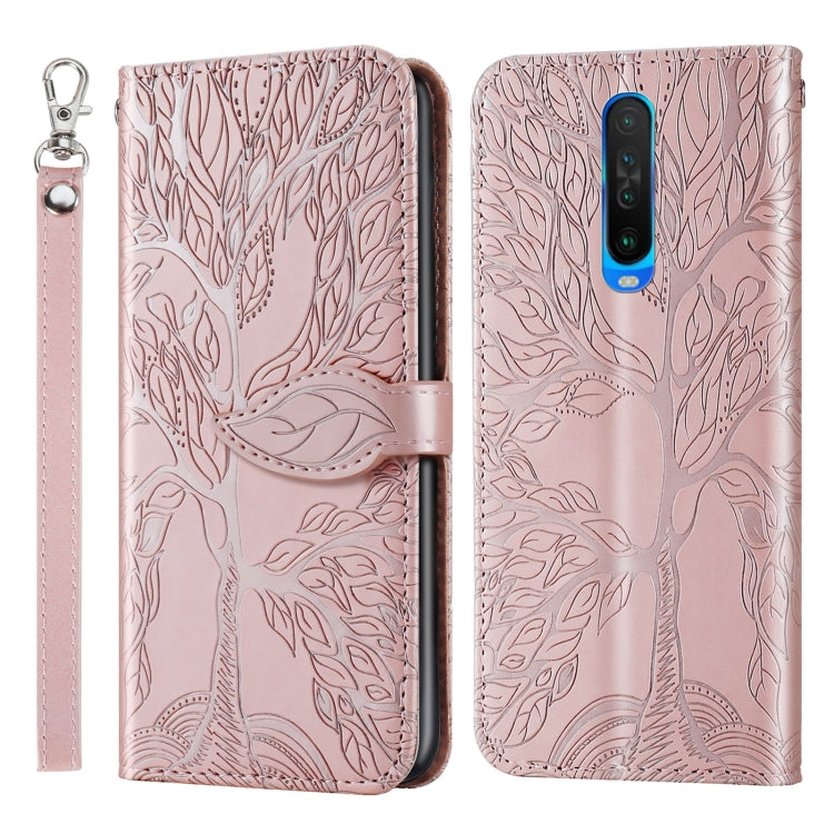 For Xiaomi Redmi K30 Life of Tree Embossing Pattern Horizontal Flip Leather Case with Holder & Card Slot & Wallet & Photo Frame & Lanyard