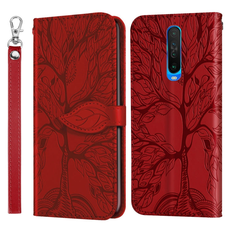 For Xiaomi Redmi K30 Life of Tree Embossing Pattern Horizontal Flip Leather Case with Holder & Card Slot & Wallet & Photo Frame & Lanyard