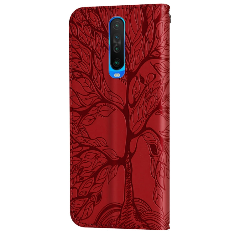 For Xiaomi Redmi K30 Life of Tree Embossing Pattern Horizontal Flip Leather Case with Holder & Card Slot & Wallet & Photo Frame & Lanyard