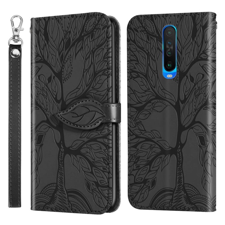 For Xiaomi Redmi K30 Life of Tree Embossing Pattern Horizontal Flip Leather Case with Holder & Card Slot & Wallet & Photo Frame & Lanyard