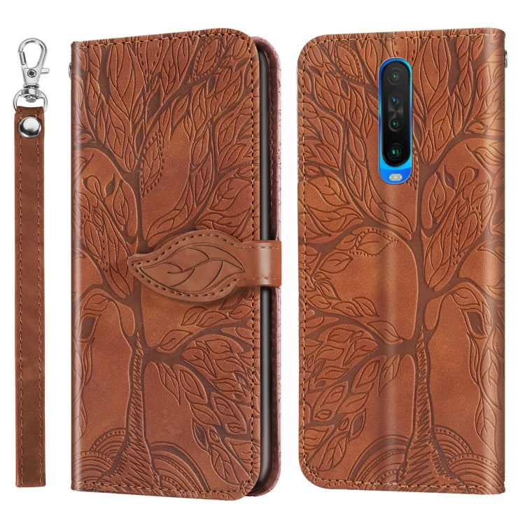 For Xiaomi Redmi K30 Life of Tree Embossing Pattern Horizontal Flip Leather Case with Holder & Card Slot & Wallet & Photo Frame & Lanyard