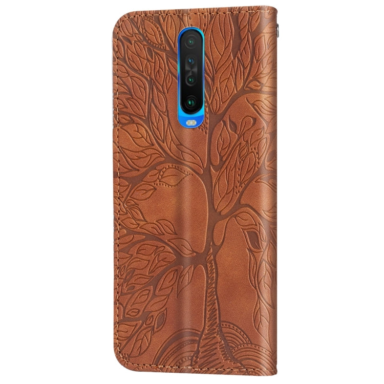 For Xiaomi Redmi K30 Life of Tree Embossing Pattern Horizontal Flip Leather Case with Holder & Card Slot & Wallet & Photo Frame & Lanyard