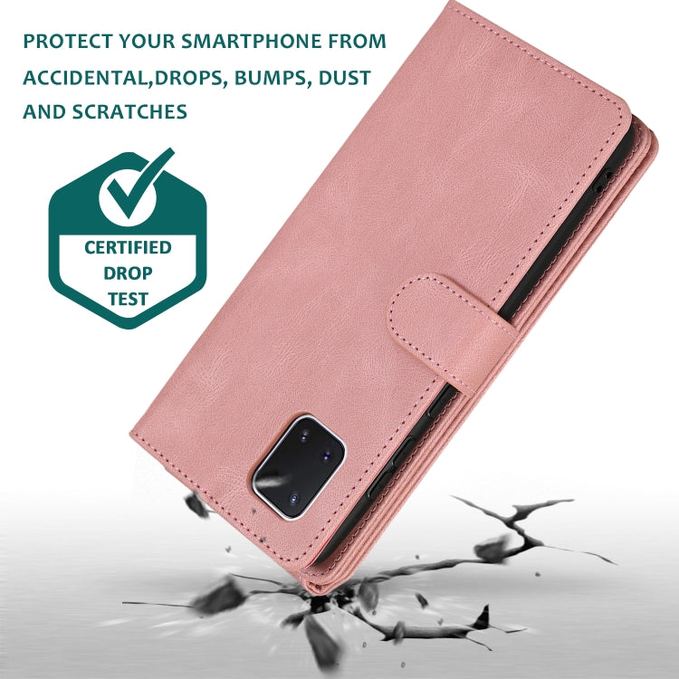 For Samsung Galaxy A81 Skin-feel Crazy Horse Texture Zipper Wallet Bag Horizontal Flip Leather Case with Holder & Card Slots & Wallet & Lanyard