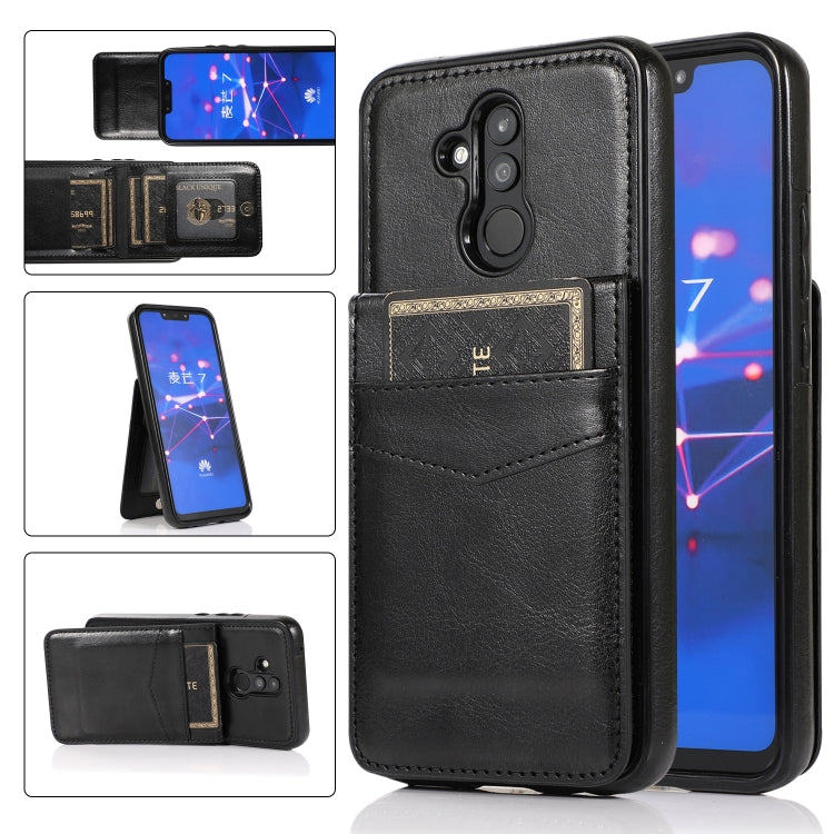 For Huawei Mate 20 Lite Solid Color PC + TPU Protective Case with Holder & Card Slots