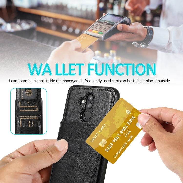 For Huawei Mate 20 Lite Solid Color PC + TPU Protective Case with Holder & Card Slots