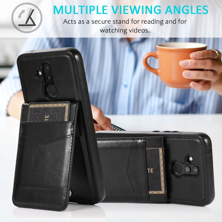 For Huawei Mate 20 Lite Solid Color PC + TPU Protective Case with Holder & Card Slots