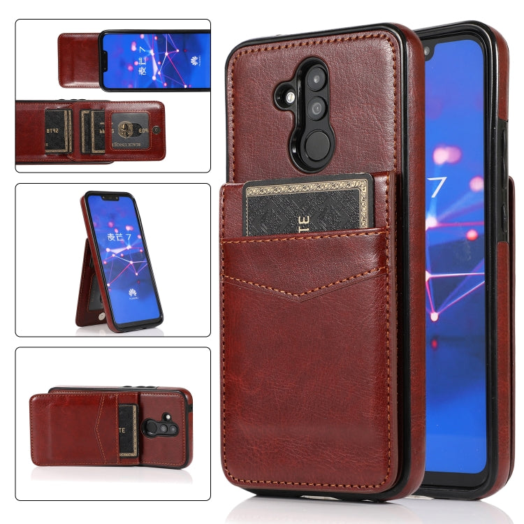 For Huawei Mate 20 Lite Solid Color PC + TPU Protective Case with Holder & Card Slots