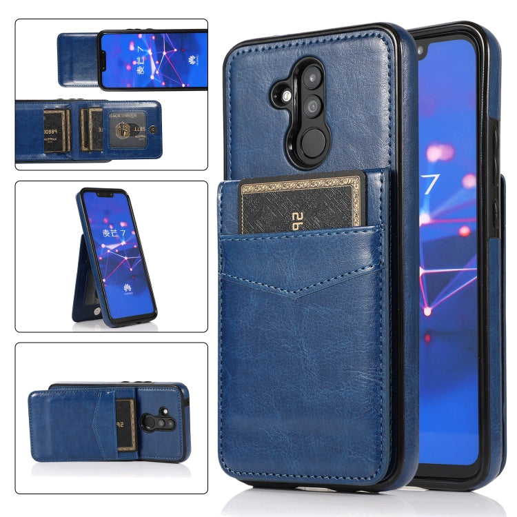 For Huawei Mate 20 Lite Solid Color PC + TPU Protective Case with Holder & Card Slots