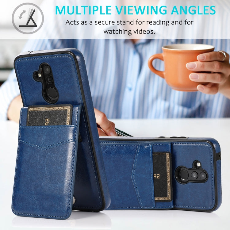 For Huawei Mate 20 Lite Solid Color PC + TPU Protective Case with Holder & Card Slots