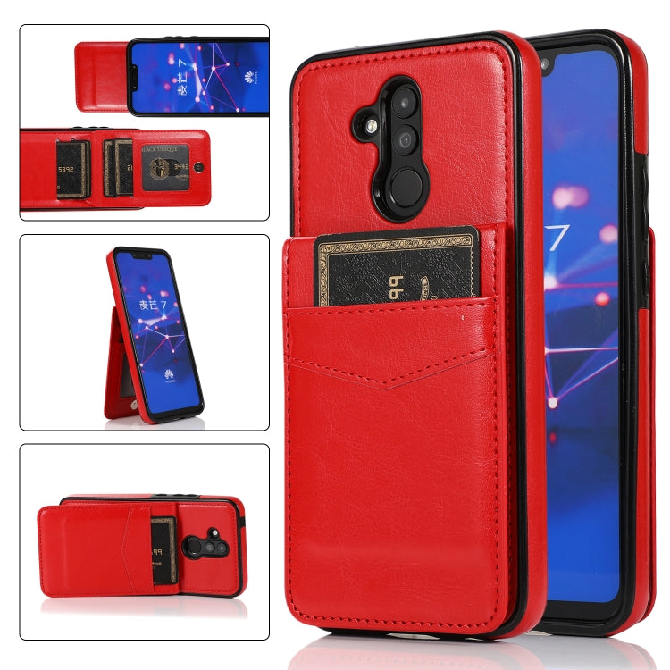 For Huawei Mate 20 Lite Solid Color PC + TPU Protective Case with Holder & Card Slots