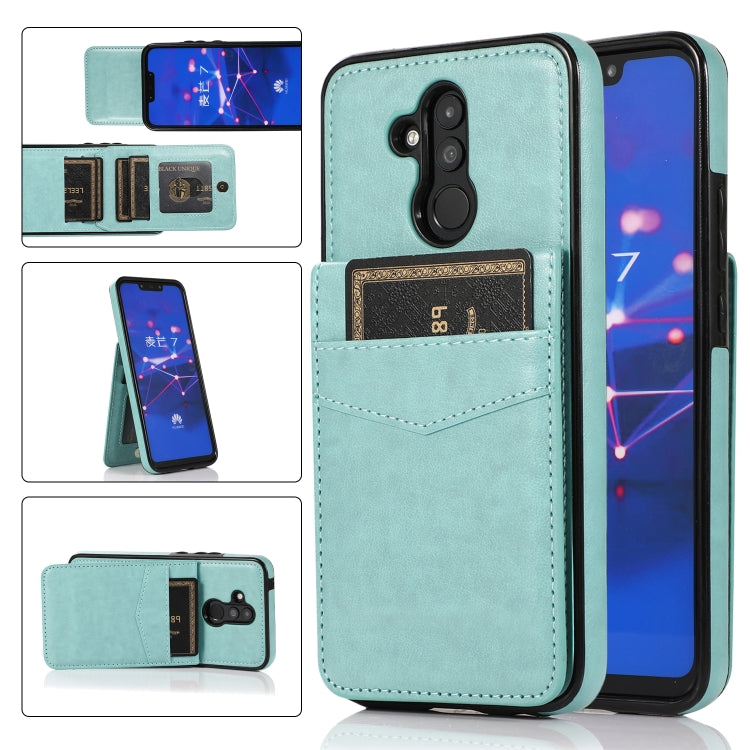 For Huawei Mate 20 Lite Solid Color PC + TPU Protective Case with Holder & Card Slots