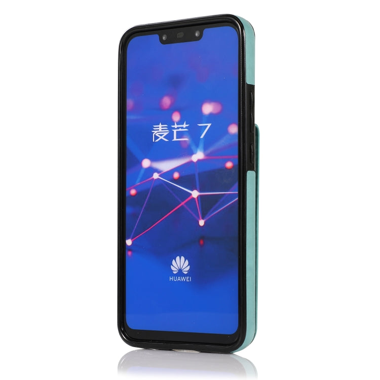 For Huawei Mate 20 Lite Solid Color PC + TPU Protective Case with Holder & Card Slots