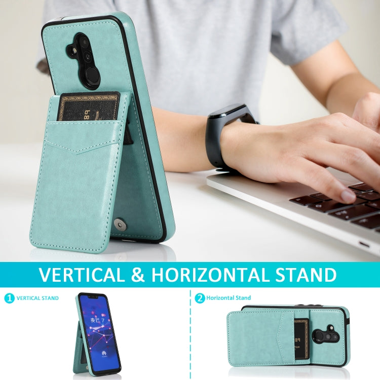 For Huawei Mate 20 Lite Solid Color PC + TPU Protective Case with Holder & Card Slots