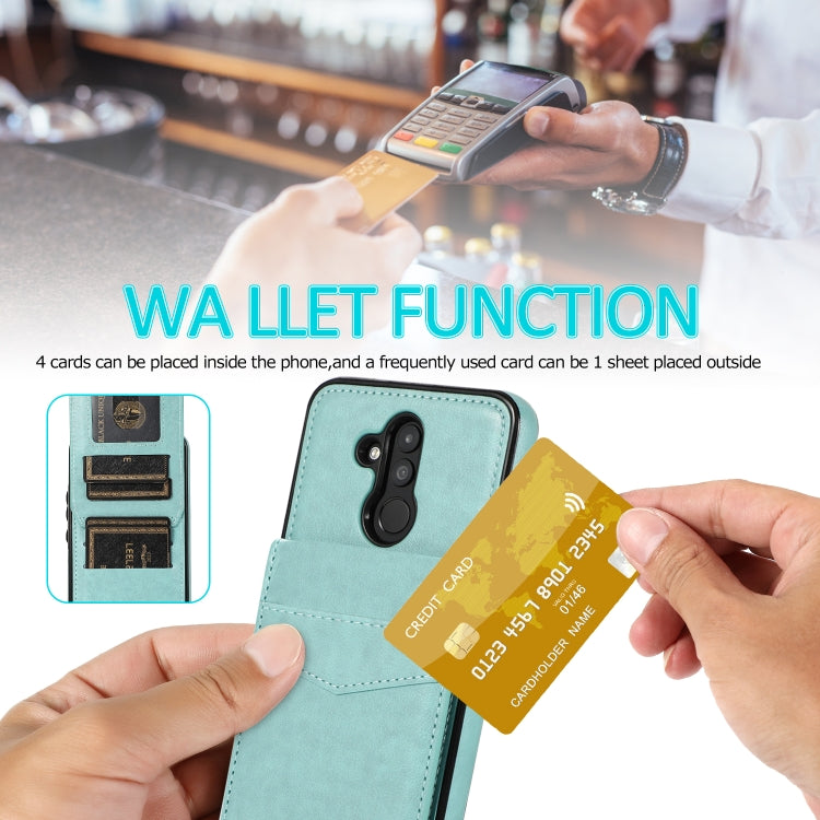 For Huawei Mate 20 Lite Solid Color PC + TPU Protective Case with Holder & Card Slots