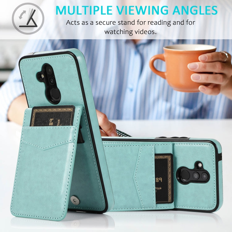 For Huawei Mate 20 Lite Solid Color PC + TPU Protective Case with Holder & Card Slots