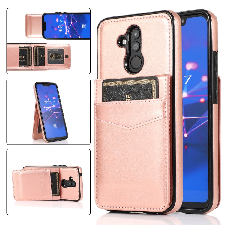 For Huawei Mate 20 Lite Solid Color PC + TPU Protective Case with Holder & Card Slots