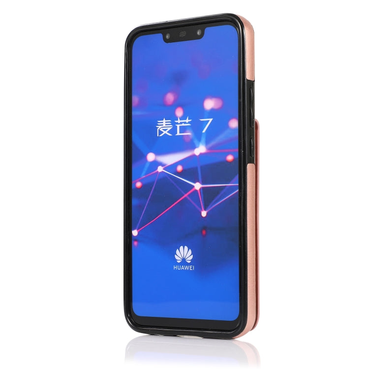 For Huawei Mate 20 Lite Solid Color PC + TPU Protective Case with Holder & Card Slots
