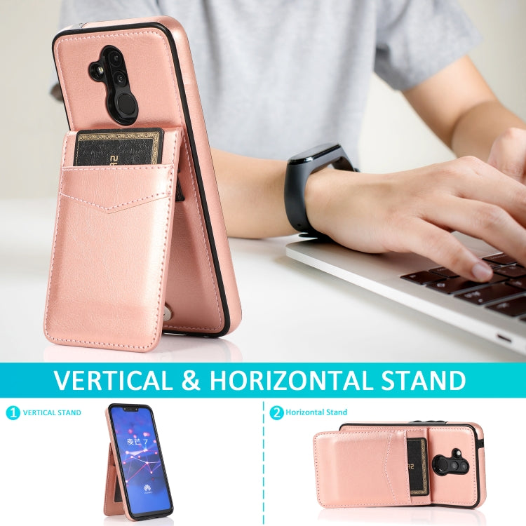 For Huawei Mate 20 Lite Solid Color PC + TPU Protective Case with Holder & Card Slots