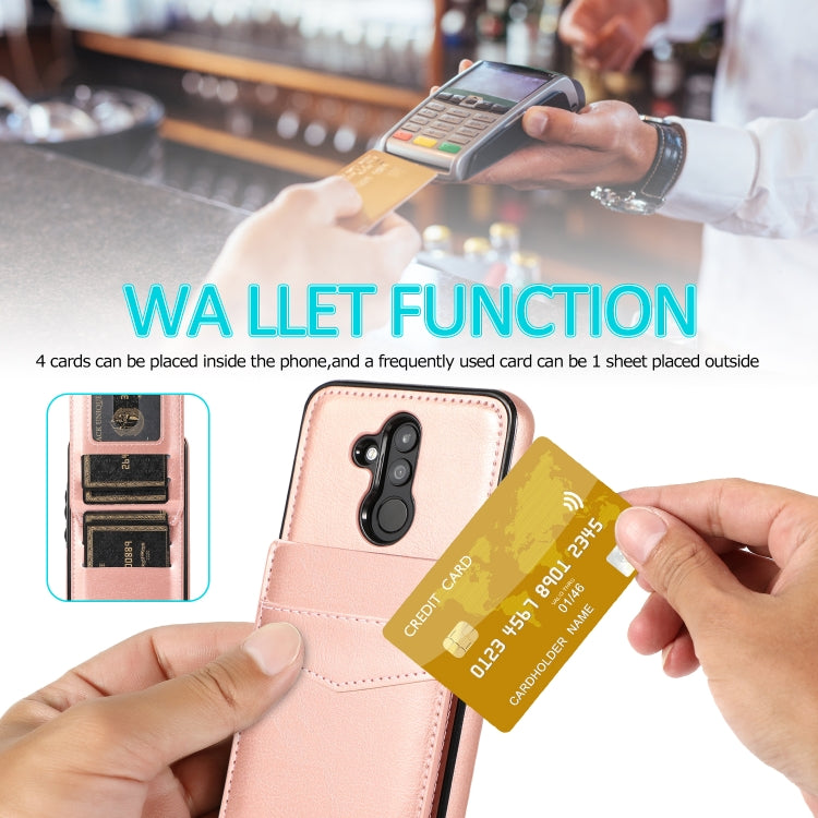 For Huawei Mate 20 Lite Solid Color PC + TPU Protective Case with Holder & Card Slots