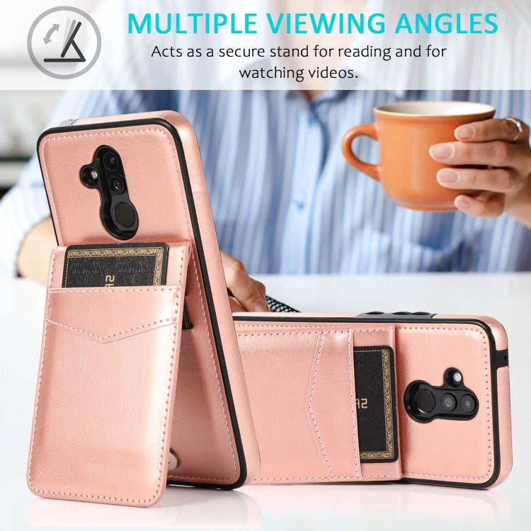 For Huawei Mate 20 Lite Solid Color PC + TPU Protective Case with Holder & Card Slots