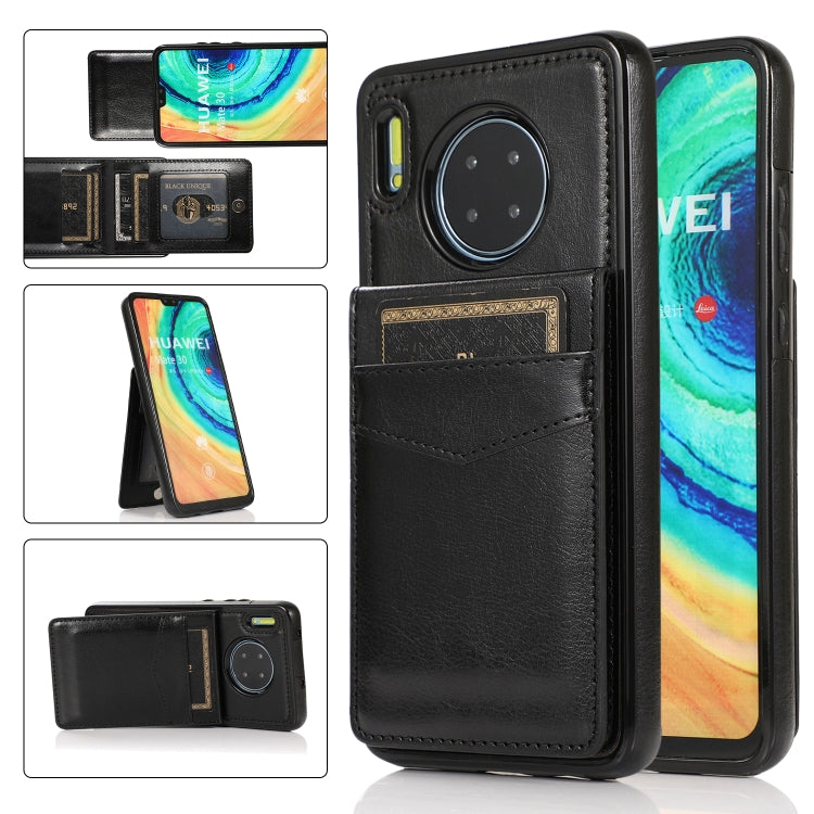 For Huawei Mate 30 Solid Color PC + TPU Protective Case with Holder & Card Slots