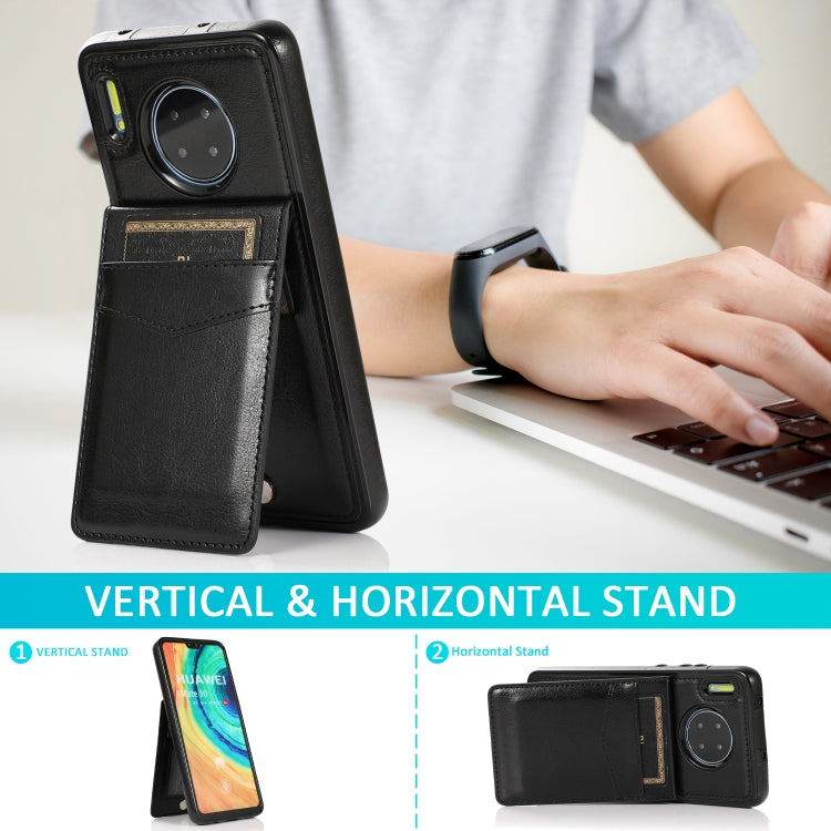 For Huawei Mate 30 Solid Color PC + TPU Protective Case with Holder & Card Slots