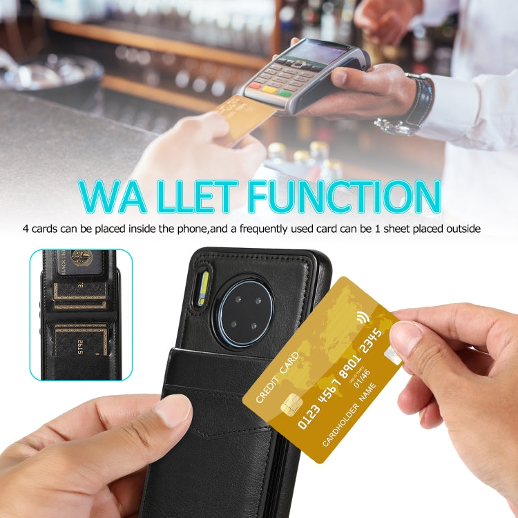 For Huawei Mate 30 Solid Color PC + TPU Protective Case with Holder & Card Slots