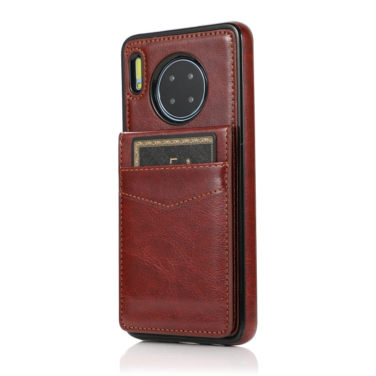 For Huawei Mate 30 Solid Color PC + TPU Protective Case with Holder & Card Slots