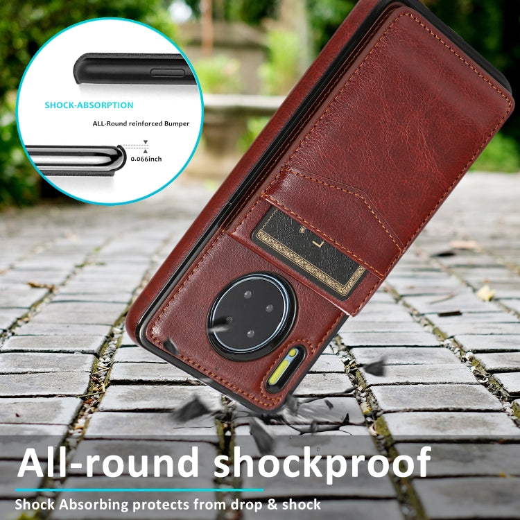For Huawei Mate 30 Solid Color PC + TPU Protective Case with Holder & Card Slots