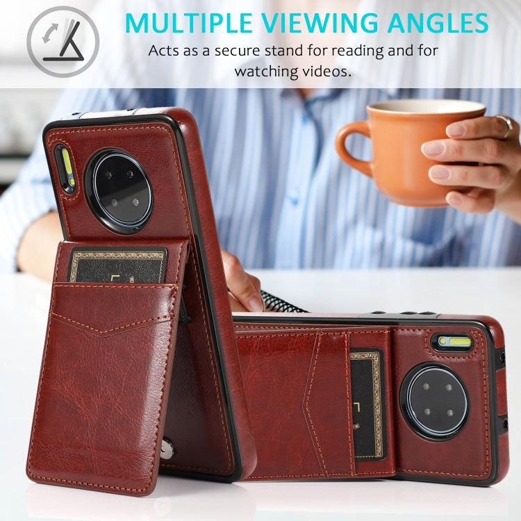 For Huawei Mate 30 Solid Color PC + TPU Protective Case with Holder & Card Slots