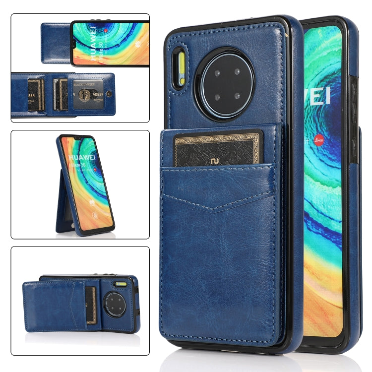 For Huawei Mate 30 Solid Color PC + TPU Protective Case with Holder & Card Slots