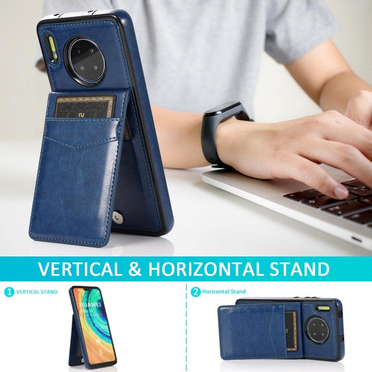 For Huawei Mate 30 Solid Color PC + TPU Protective Case with Holder & Card Slots