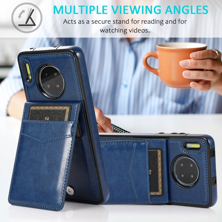 For Huawei Mate 30 Solid Color PC + TPU Protective Case with Holder & Card Slots