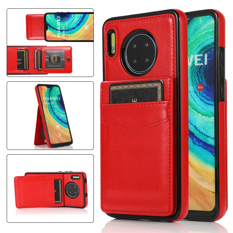 For Huawei Mate 30 Solid Color PC + TPU Protective Case with Holder & Card Slots