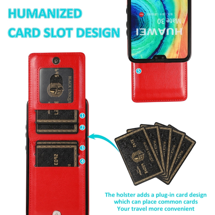 For Huawei Mate 30 Solid Color PC + TPU Protective Case with Holder & Card Slots