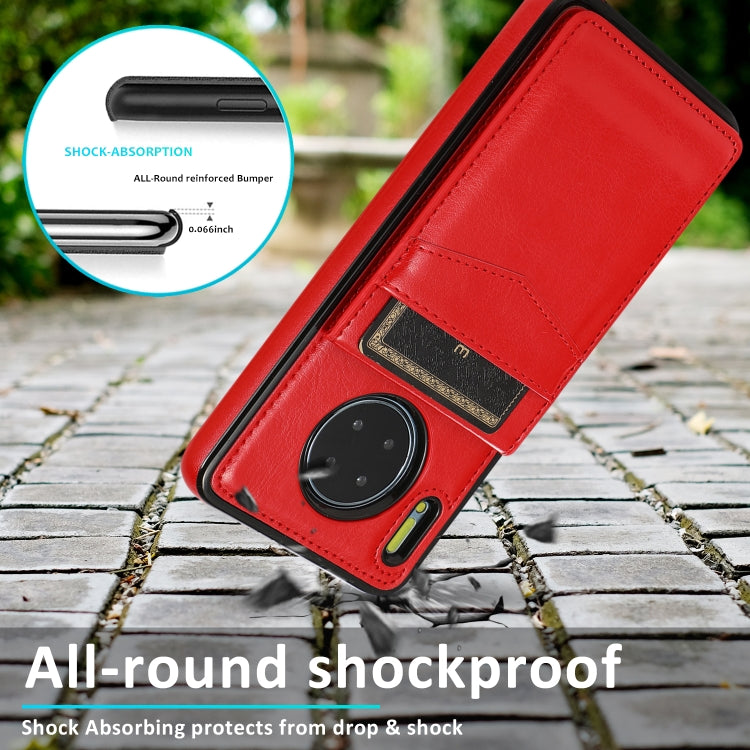 For Huawei Mate 30 Solid Color PC + TPU Protective Case with Holder & Card Slots