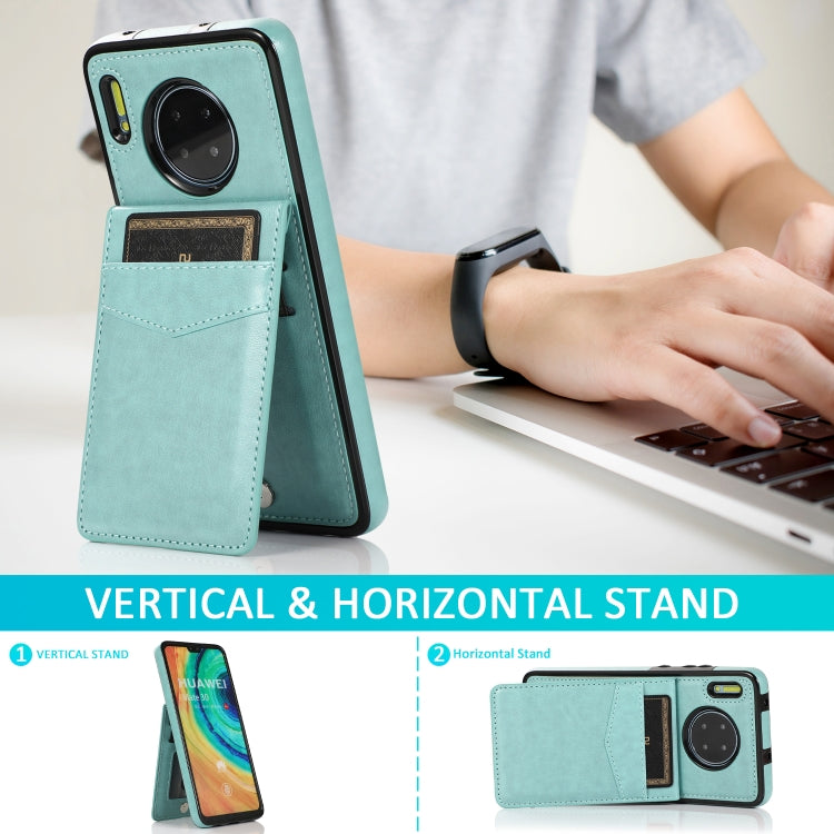 For Huawei Mate 30 Solid Color PC + TPU Protective Case with Holder & Card Slots