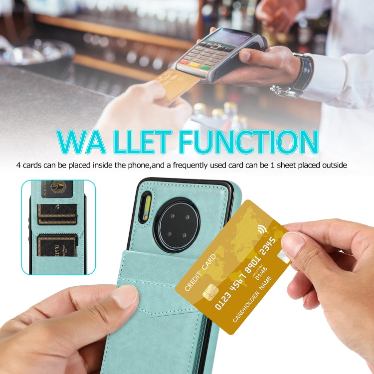 For Huawei Mate 30 Solid Color PC + TPU Protective Case with Holder & Card Slots